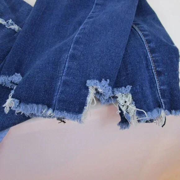 Bamboo Distressed High Rise Stretch Skinny Jeans - Picture 3 of 14